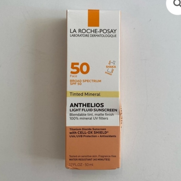 La Roche Posay $42 ANTHELIOS MINERAL TINTED SUNSCREEN FOR FACE SPF 50 New 50ml - Picture 2 of 8